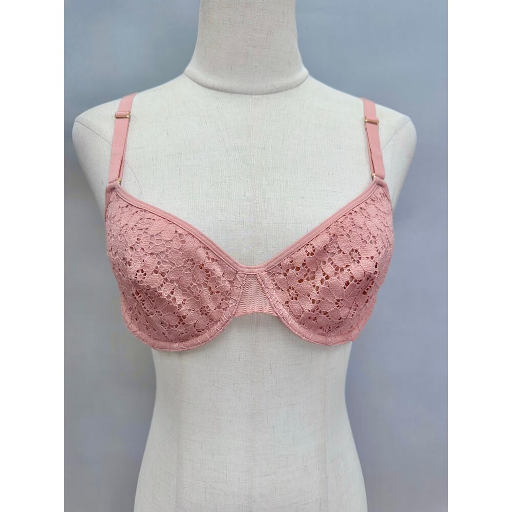 LIVELY Lace T-Shirt Bra underwire pink lace Unlined size‎ 36B